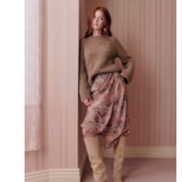 Sezane Kira Skirt Pastel Forest - Size 14 - Picture 1 of 5